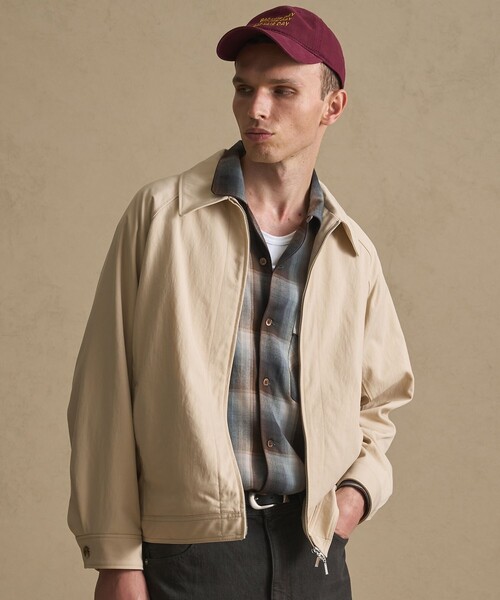 PUBLIC TOKYO（パブリックトウキョウ）の「【再入荷なし】タスランギャバジンジップブルゾン　/防風性（ブルゾン・メンズ・ベージュ/ダークグレー・1/2）」の9枚目の写真
