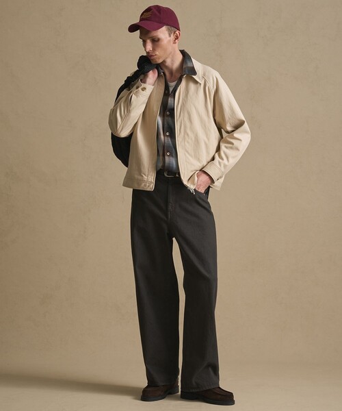 PUBLIC TOKYO（パブリックトウキョウ）の「【再入荷なし】タスランギャバジンジップブルゾン　/防風性（ブルゾン・メンズ・ベージュ/ダークグレー・1/2）」の11枚目の写真