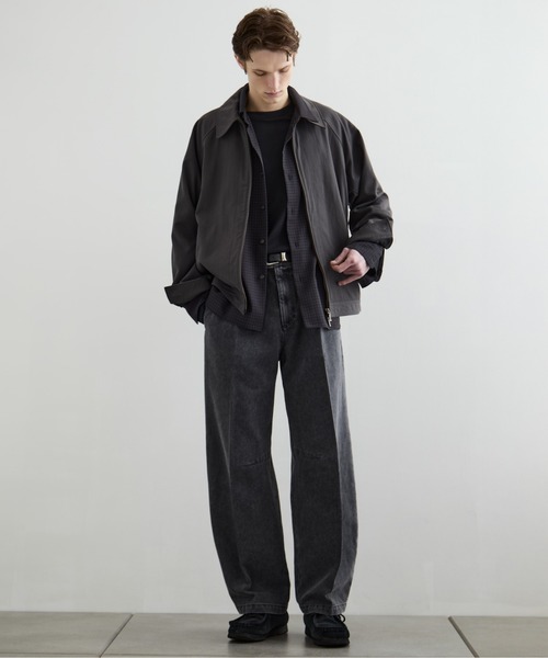 PUBLIC TOKYO（パブリックトウキョウ）の「【再入荷なし】タスランギャバジンジップブルゾン　/防風性（ブルゾン・メンズ・ベージュ/ダークグレー・1/2）」の22枚目の写真