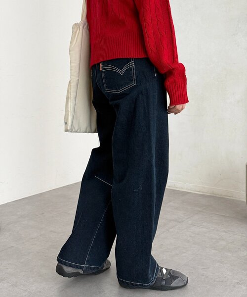 CPCM(シーピーシーエム)の「裏起毛バレルデニム(デニムパンツ・レディース・ブルー系その他/ネイビー/ブルー/ブラウン・MEDIUM/SMALL)」の19枚目の写真