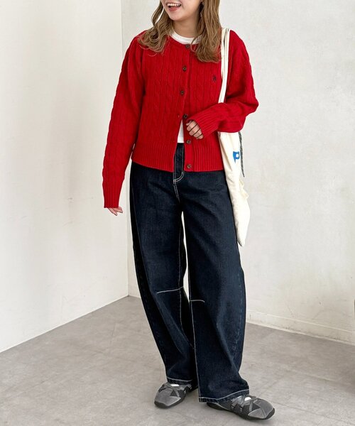 CPCM(シーピーシーエム)の「裏起毛バレルデニム(デニムパンツ・レディース・ブルー系その他/ネイビー/ブルー/ブラウン・MEDIUM/SMALL)」の8枚目の写真