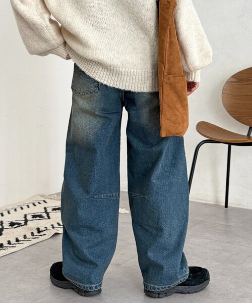 CPCM(シーピーシーエム)の「裏起毛バレルデニム(デニムパンツ・レディース・ブルー系その他/ネイビー/ブルー/ブラウン・MEDIUM/SMALL)」の12枚目の写真