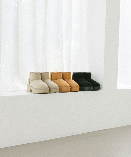 Heather（ヘザー）の「ヒールムートンブーツ　598346（ブーツ・レディース・ブラック/ベージュ/キャメル・M/L）」の10枚目の写真