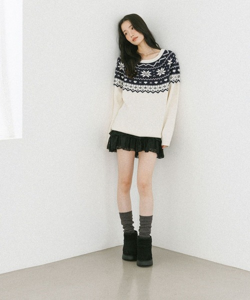 Heather（ヘザー）の「ヒールムートンブーツ　598346（ブーツ・レディース・ブラック/ベージュ/キャメル・M/L）」の13枚目の写真