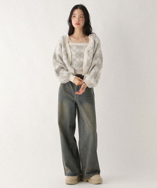 Heather（ヘザー）の「ヒールムートンブーツ　598346（ブーツ・レディース・ブラック/ベージュ/キャメル・M/L）」の8枚目の写真