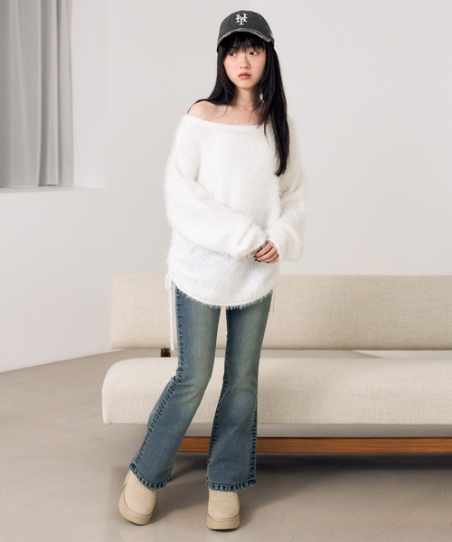 Heather（ヘザー）の「ヒールムートンブーツ　598346（ブーツ・レディース・ブラック/ベージュ/キャメル・M/L）」の4枚目の写真