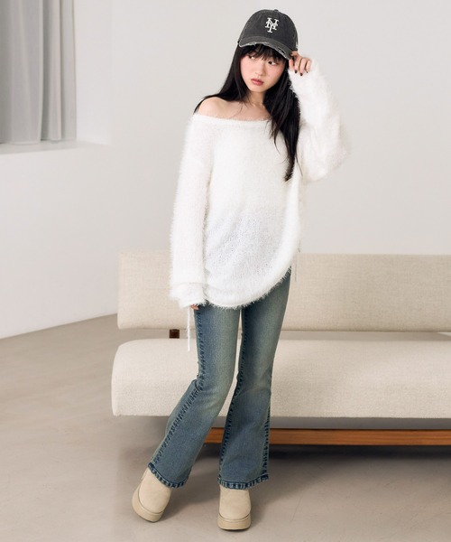 Heather（ヘザー）の「ヒールムートンブーツ　598346（ブーツ・レディース・ブラック/ベージュ/キャメル・M/L）」の5枚目の写真