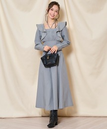 WILLSELECTION（ウィルセレクション）の「ネックリボンギャザー切り替えワンピース（ワンピース）」