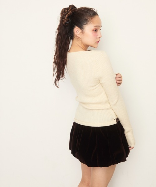 Nadana(ナダナ)の「レイヤードニットカーデ(ニット/セーター・レディース・アイボリー/ブラック・FREE)」の7枚目の写真