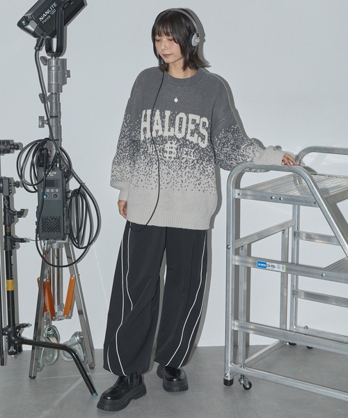 Anchor Smith（アンカー スミス）の「ピクセルフェードグラデーションレタリングジャガードニット（ニット/セーター・レディース・ブラック/ブラウン/グレー・L/M）」の18枚目の写真