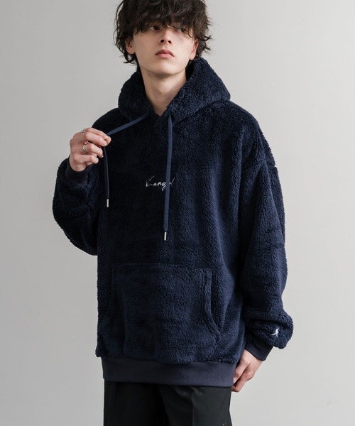 セール】KANGOL カンゴール 別注コラボ ロゴ刺繍シャギーボアフリース