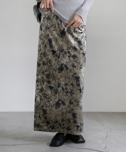 タイダイベロアナロースカート（スカート）｜select MOCA（セレクト