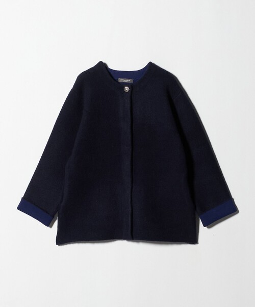 ダブルフェイス ニット ショートコート ＜A DAY IN THE LIFE＞（ノー