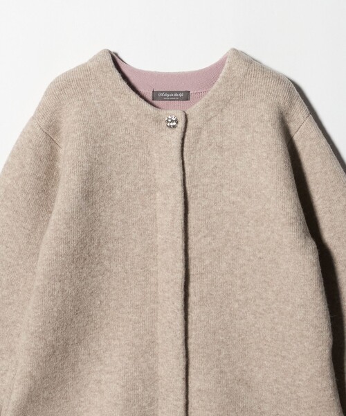 ダブルフェイス ニット ショートコート ＜A DAY IN THE LIFE＞（ノー