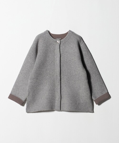 セール】ダブルフェイス ニット ショートコート ＜A DAY IN THE LIFE