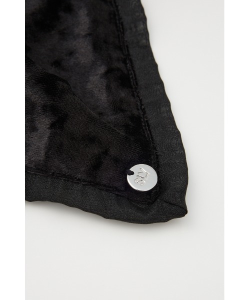SLY（スライ）の「VELOUR SCRUNCHIE ベロア スクランチー 秋服 冬服（シュシュ・レディース・ブラック/アイボリー・FREE）」の10枚目の写真