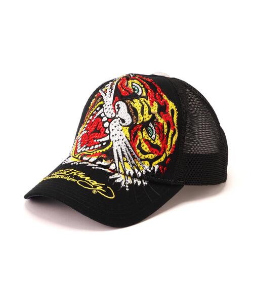 Ed Hardy（エドハーディー）の「Ed Hardy/エド ハーディー/ED HARDY TIGER R-STONE CAP（キャップ・メンズ・ブラック・F）」の4枚目の写真