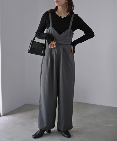 Riberry(リベリー)の「マルチWAYツイルビスチェサロペット(サロペット/オーバーオール・レディース・ブラウン/チャコールグレー/ブラック・FREE)」の3枚目の写真