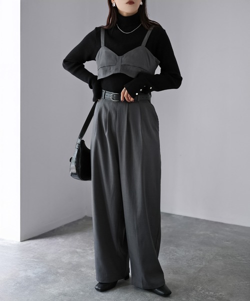 Riberry(リベリー)の「マルチWAYツイルビスチェサロペット(サロペット/オーバーオール・レディース・ブラウン/チャコールグレー/ブラック・FREE)」の6枚目の写真