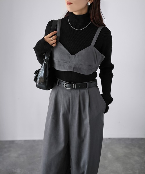 Riberry(リベリー)の「マルチWAYツイルビスチェサロペット(サロペット/オーバーオール・レディース・ブラウン/チャコールグレー/ブラック・FREE)」の19枚目の写真