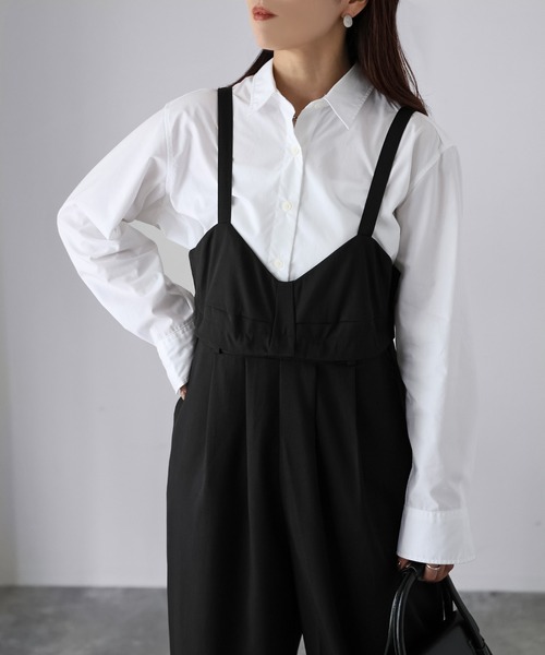 Riberry(リベリー)の「マルチWAYツイルビスチェサロペット(サロペット/オーバーオール・レディース・ブラウン/チャコールグレー/ブラック・FREE)」の4枚目の写真