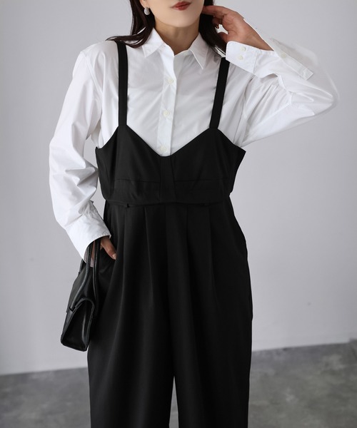 Riberry(リベリー)の「マルチWAYツイルビスチェサロペット(サロペット/オーバーオール・レディース・ブラウン/チャコールグレー/ブラック・FREE)」の13枚目の写真