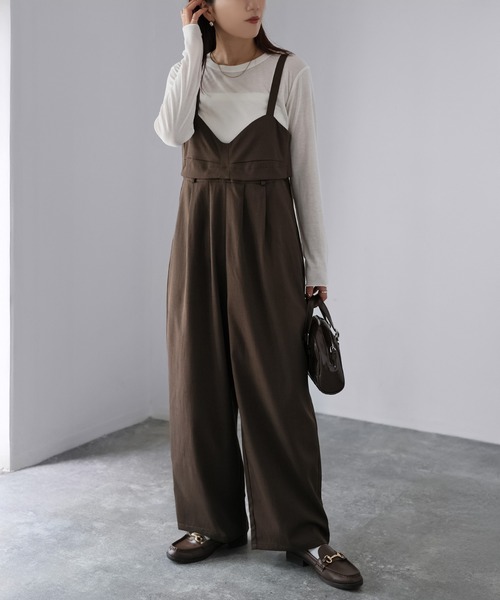 Riberry(リベリー)の「マルチWAYツイルビスチェサロペット(サロペット/オーバーオール・レディース・ブラウン/チャコールグレー/ブラック・FREE)」の8枚目の写真