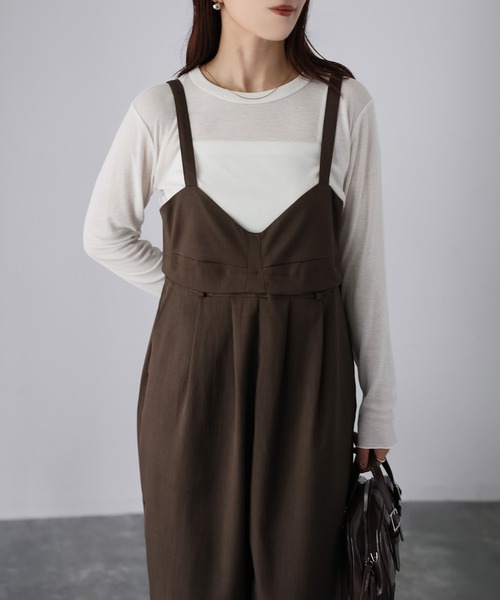 Riberry(リベリー)の「マルチWAYツイルビスチェサロペット(サロペット/オーバーオール・レディース・ブラウン/チャコールグレー/ブラック・FREE)」の10枚目の写真