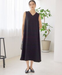 little black: リュクス エア ノースリーブ フレア ロング ワンピース(セレモニー対応可)