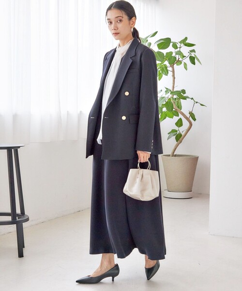 ships little black(シップスリトルブラック)の「little black: リュクス エア ノースリーブ フレア ロング ワンピース(セレモニー対応可)(ワンピース・レディース・ブラック/ネイビー・36/38)」の15枚目の写真