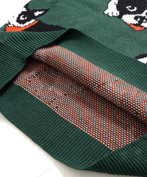 セール】アニマルパターン 総柄ジャガード ルーズニット プルオーバー