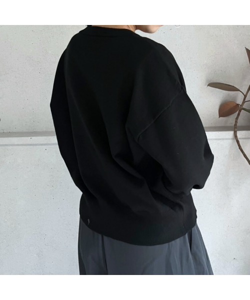 amini（アミニ）の「モチーフ刺繍　クルーネックニットカーディガン（カーディガン/ボレロ・レディース・ブラック/グレー/ブラウン・MEDIUM）」の13枚目の写真