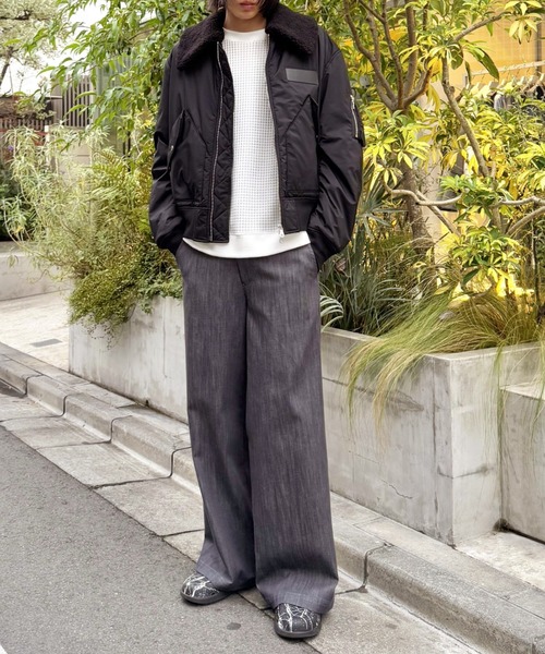 LOVELESS（ラブレス）の「BLACK OF BLACKs ボアコンビフライトブルゾン（ブルゾン・メンズ・ブラック・L/M）」の3枚目の写真