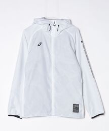 ASICS（アシックス）の「アシックス ASICS 裏トリコットグラフィックウインドブレーカーフーディー（その他アウター）」