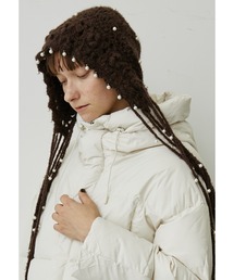 uyu.（ウユ）の「フリンジパールニットキャップ（ニットキャップ/ビーニー）」