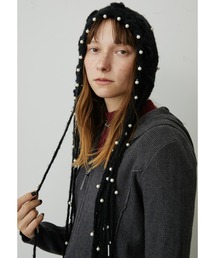 uyu.（ウユ）の「フリンジパールニットキャップ（ニットキャップ/ビーニー）」