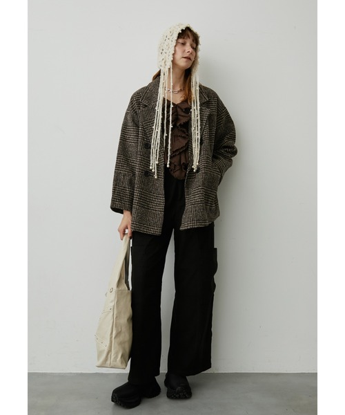 uyu.（ウユ）の「フリンジパールニットキャップ（ニットキャップ/ビーニー・レディース・ブラック/ブラウン/レッド/アイボリー・FREE）」の20枚目の写真