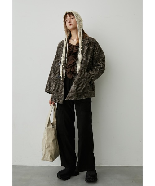 uyu.（ウユ）の「フリンジパールニットキャップ（ニットキャップ/ビーニー・レディース・ブラック/ブラウン/レッド/アイボリー・FREE）」の21枚目の写真