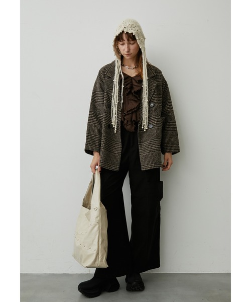 uyu.（ウユ）の「フリンジパールニットキャップ（ニットキャップ/ビーニー・レディース・ブラック/ブラウン/レッド/アイボリー・FREE）」の22枚目の写真