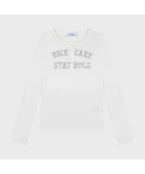 ROCKCAKE(ロックケーキ)の「Classic Henly Neck Top - Ivory(Tシャツ/カットソー・レディース・その他・SMALL)」の1枚目の写真
