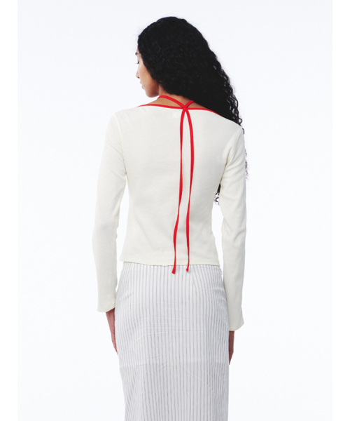 Kijun(キジュン)の「Cut Out Jersey Top Ivory(Tシャツ/カットソー・レディース・その他・MEDIUM/SMALL)」の2枚目の写真