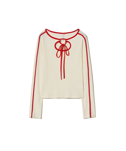 Kijun(キジュン)の「Cut Out Jersey Top Ivory(Tシャツ/カットソー・レディース・その他・MEDIUM/SMALL)」の4枚目の写真