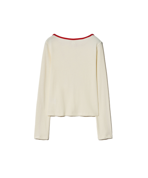 Kijun(キジュン)の「Cut Out Jersey Top Ivory(Tシャツ/カットソー・レディース・その他・MEDIUM/SMALL)」の5枚目の写真