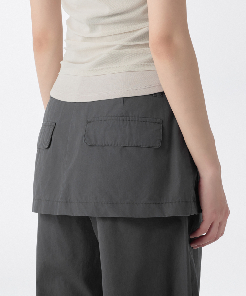 MUSINSA STANDARD WOMAN（ムシンサスタンダードウーマン）の「ウィメンズラップスカートパラシュートパンツ[ダークグレー]（その他パンツ・レディース・その他・30/24/26/28）」の7枚目の写真
