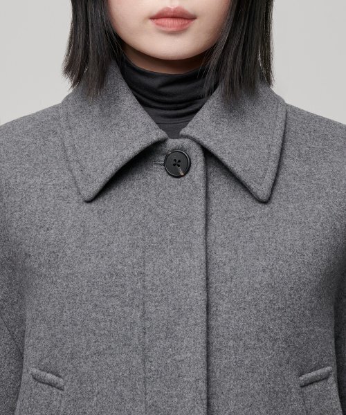 MUSINSA STANDARD WOMAN（ムシンサスタンダードウーマン）の「ウィメンズカシミヤブレンドショートマックコート[ミディアムグレー]（チェスターコート・レディース・その他・SMALL/MEDIUM/LARGE/X-SMALL）」の5枚目の写真