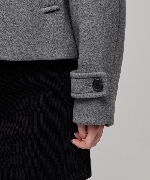MUSINSA STANDARD WOMAN（ムシンサスタンダードウーマン）の「ウィメンズカシミヤブレンドショートマックコート[ミディアムグレー]（チェスターコート・レディース・その他・SMALL/MEDIUM/LARGE/X-SMALL）」の11枚目の写真