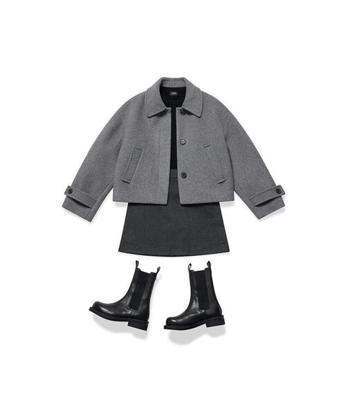 MUSINSA STANDARD WOMAN（ムシンサスタンダードウーマン）の「ウィメンズカシミヤブレンドショートマックコート[ミディアムグレー]（チェスターコート・レディース・その他・SMALL/MEDIUM/LARGE/X-SMALL）」の17枚目の写真