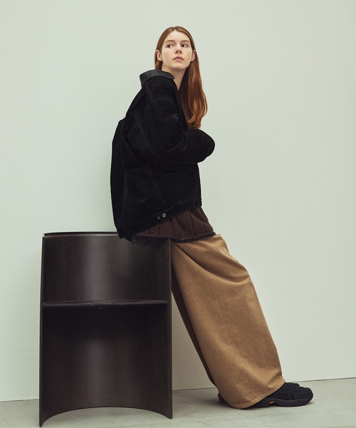 ASTRONOMY OPENING ACT レザー デニム ボア ジャケット L OPENING ACT/ベロアデニムワークジップ裏ボアジャケット（デニム