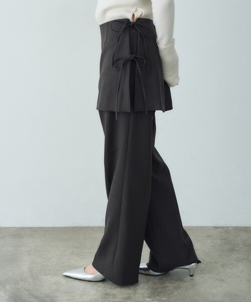 CODE A（コードエー）の「layered skirt pants（その他パンツ・レディース・ライトグレー/チャコールグレー・36/34/38）」の3枚目の写真