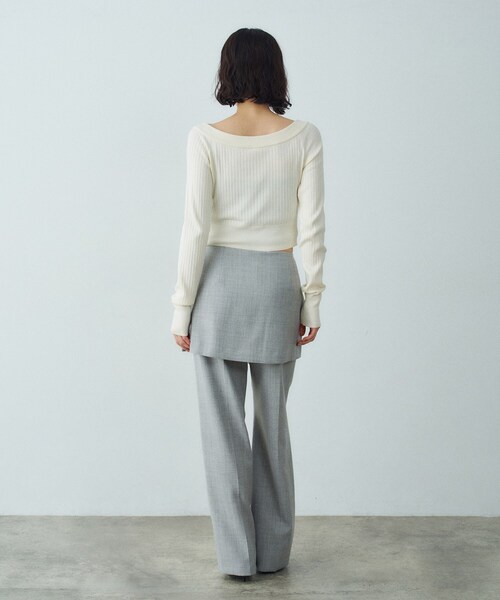 CODE A（コードエー）の「layered skirt pants（その他パンツ・レディース・ライトグレー/チャコールグレー・36/34/38）」の14枚目の写真